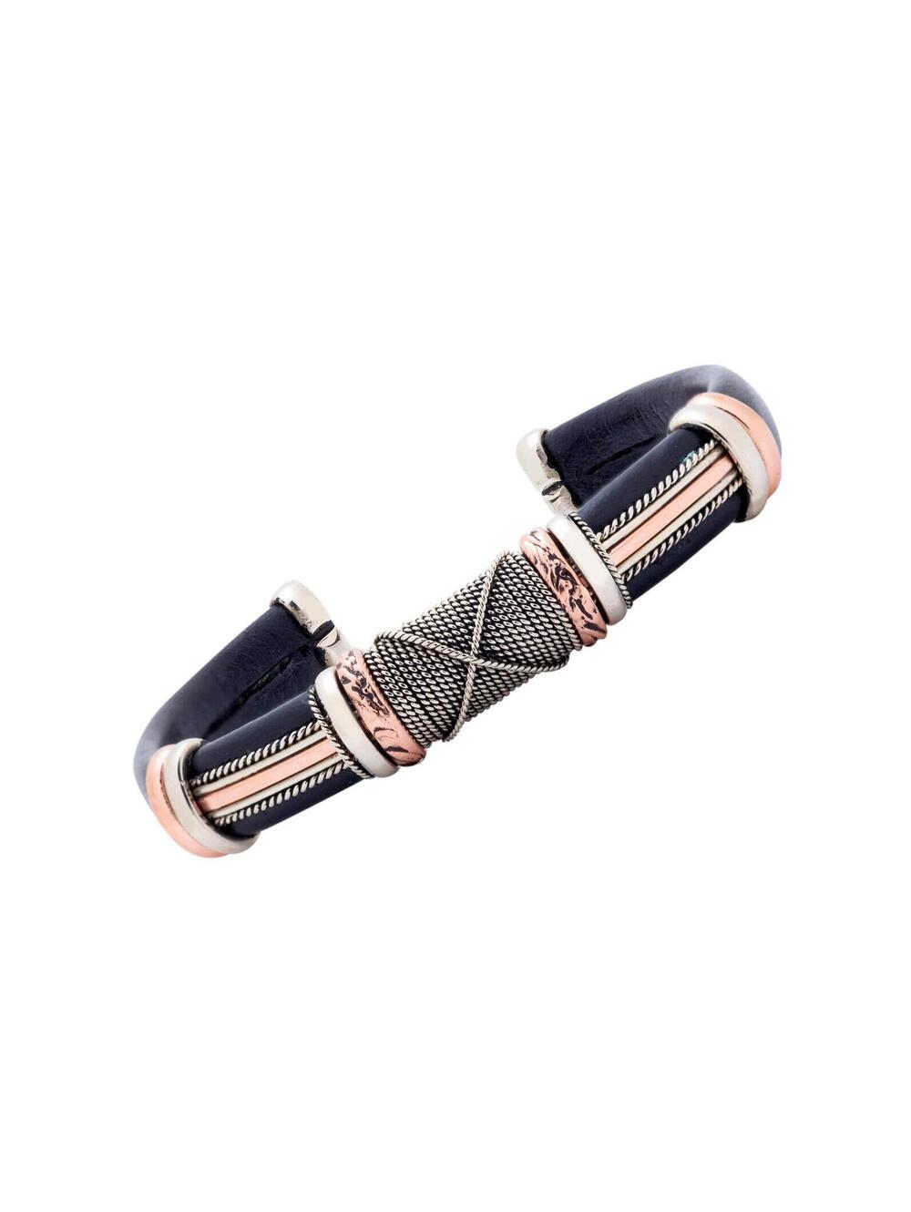 Unique Leather Bracelet, Black